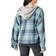 Lucky Brand Cropped Plaid Hoodie - Green Plaid