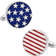 Cufflinks Inc Stars and Stripes American Flag Cufflinks - Silver/Blue/Red/White