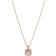 David Yurman Petite Chatelaine Pavé Bezel Pendant Necklace - Rose Gold/Morganite/Diamonds