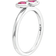 Stacks & Stones Lab-Created Heart Stack Ring - Silver/Pink