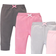 Touched By Nature Organic Cotton Pants 4-pack - Pink Gray Solid