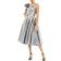 Mac Duggal One-Shoulder A-Line Midi Dress - Silver