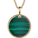 David Yurman Elements Disc Pendant - Gold/Malachite