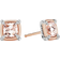 David Yurman Petite Chatelaine Stud Earrings - Rose Gold/Silver/Morganite/Diamonds