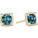 David Yurman Petite Chatelaine Stud Earrings - Gold/Silver/Topaz/Diamonds