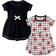 Touched By Nature Girl's Hearts Organic Dress 2-pack - Black