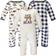 Hudson Baby Cotton Coveralls 3-pack - Moose Bear (10117335)