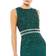 Mac Duggal Vertical Sequin Midi Sheath Dress - Deep Emerald