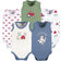 Hudson Baby Sleeveless Bodysuits - Boy Farm Animals