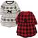 Touched By Nature Long Sleeve Organic Cotton Dress 2-pack - Buffalo Plaid (10167815)