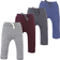 Touched By Nature Organic Cotton Pants 4-pack - Blue/Grey/Red