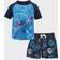 Little Me Dolphin Rashguard and Swim Trunk Set - Blue