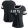 Fanatics Heathered Gray Brooklyn Nets Block Party Striped Sleeve T-shirt