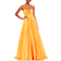 Mac Duggal Bow Sweetheart Strapless A Line Gown - Marigold