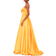 Mac Duggal Bow Sweetheart Strapless A Line Gown - Marigold