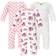 Hudson Baby Cotton Coveralls 3-pack - Rose (10117401)