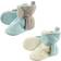 Hudson Baby Fleece Lined Scooties with Non Skid Bottom 2-pack - Mint/Gray