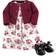 Hudson Dress, Cardigan, Shoe Set 3-Piece - Rose (10153840)