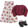 Hudson Dress, Cardigan, Shoe Set 3-Piece - Rose (10153840)