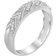 JewelonFire V Texture Ring - Silver/Diamonds