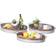 Galvanized Metal Oval Rustic Serving Tray 3pcs