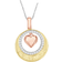 JewelonFire Heart In Circle Pendant - Gold/Silver/Rose Gold/Transparent