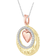 JewelonFire Heart In Circle Pendant - Gold/Silver/Rose Gold/Transparent