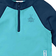 Green Sprouts Long Sleeve Zip Rash Guard Shirt - Navy/Aqua