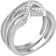 JewelonFire Infinity Stackable Ring - Silver/Diamonds