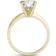 Charles & Colvard Moissanite Solitaire Ring - Gold/Diamond
