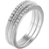 JewelonFire Stackable Ring - Silver/Diamonds