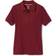 French Toast Girl's Short Sleeve Interlock Polo with Picot Collar - Burgundy