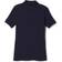 French Toast Girl's Short Sleeve Interlock Polo with Picot Collar - Navy