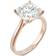 Charles & Colvard Moissanite Cushion Solitaire Ring - Rose Gold/Diamond