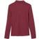 French Toast Girl's Long Sleeve Interlock Knit Polo with Picot Collar - Burgundy