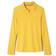 French Toast Girl's Long Sleeve Interlock Knit Polo with Picot Collar - Gold