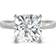 Charles & Colvard Moissanite Cushion Solitaire Ring - White Gold/Diamond