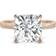 Charles & Colvard Moissanite Cushion Solitaire Ring - Rose Gold/Diamond