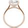 Charles & Colvard Moissanite Cushion Solitaire Ring - Rose Gold/Diamond