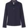 French Toast Girl's Long Sleeve Interlock Knit Polo with Picot Collar - Navy