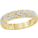 JewelonFire V Texture Ring - Gold/Diamonds