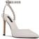 Nine West Timia Ankle Strap Dress - White Leather