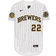 Fanatics Milwaukee Brewers Christian Yelich Autographed Nike Authentic Jersey 22. Sr