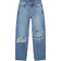 Maje Paros High-Rise Distressed Straight-Leg Jeans - Blue
