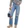 Maje Paros High-Rise Distressed Straight-Leg Jeans - Blue