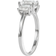 Charles & Colvard Forever One Moissanite Three Stone Engagement Ring - Silver/Transparent