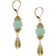 1928 Jewelry Drop Earrings - Gold/Green