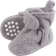 Luvable Friends Fleece Booties - Heather Grey