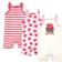 Touched By Nature Baby Girl's Rompers 3-pack - Strawberries