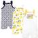 Touched By Nature Baby Girl's Rompers 3-pack - Lemon Tree